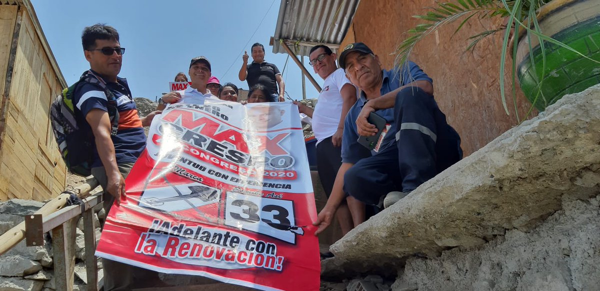 CrespoAp's tweet photo. Visita al Asentamiento Humano Santa María (San Juan de Lurigancho), donde incluso pudimos instalar una base de campaña para la zona. Seguimos trabajando, con la mirada hacia Adelante.
#AP33 #Max33 #Accionpopular #EleccionesCongresales2020 https://t.co/r2tehx4fUm