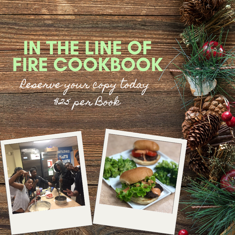 frontlinesto's tweet photo. Looking for the perfect gift for the foodie or chef in your house? 🤔 Why not pick up a copy of the #InTheLineOfFireCookbook from Frontlines!🔥
To reserve a copy, email info@frontlines.to or stop by Frontlines!🎉

#WestonFrontlinesCentre #FrontlinesTO #TorontoYouth #ChefsInTO https://t.co/qDGhquY2MF