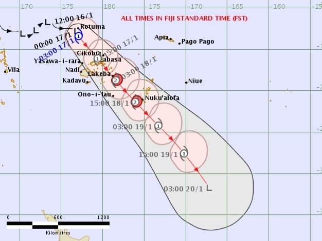 FijiNDRMO's tweet photo. @FJMETservice has advised that at 3am this morning #TD04F has intensified to a Category One Cyclone. It is now called #TCTino.
Please stay safe and take all necessary precautionary measure in preparation of TC Tino. https://t.co/EjQMvIPHgf