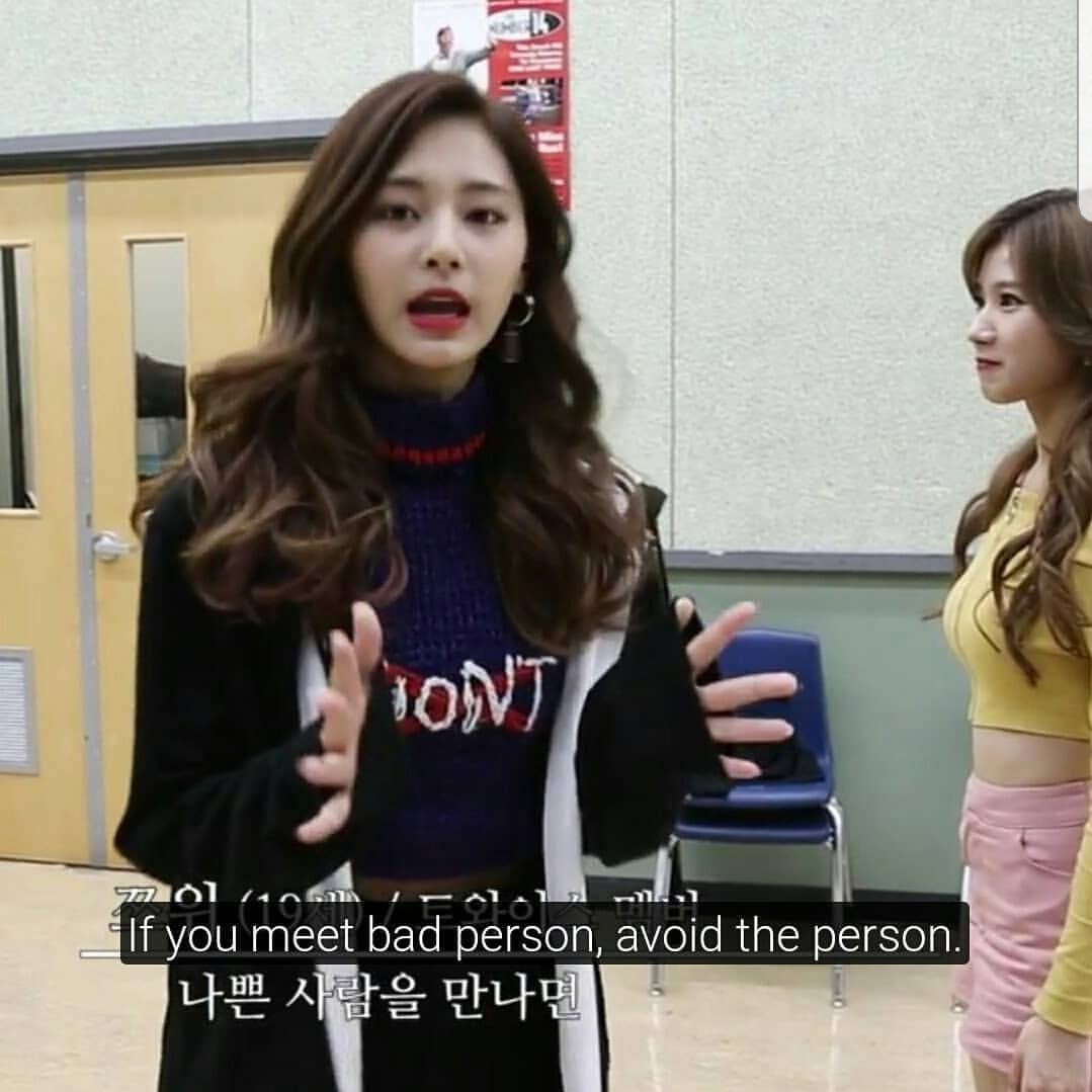 OZyro98's tweet photo. Some good solid advice for us from the lovely Chou Tzuyu 😊 https://t.co/Nhitb9oXFc