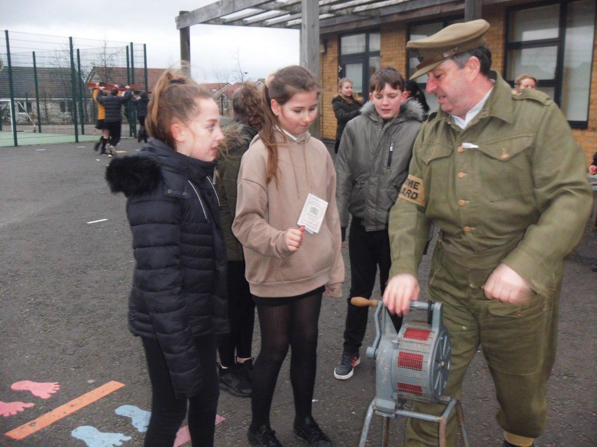 CarnegiePS's tweet photo. P6/7 and P7 have been getting the chance to have a hands on experience of what life was like during World War 2. #historycomesalive #museumintheclassroom #homefronthistories #soaringtosuccess https://t.co/armr9TNcqY