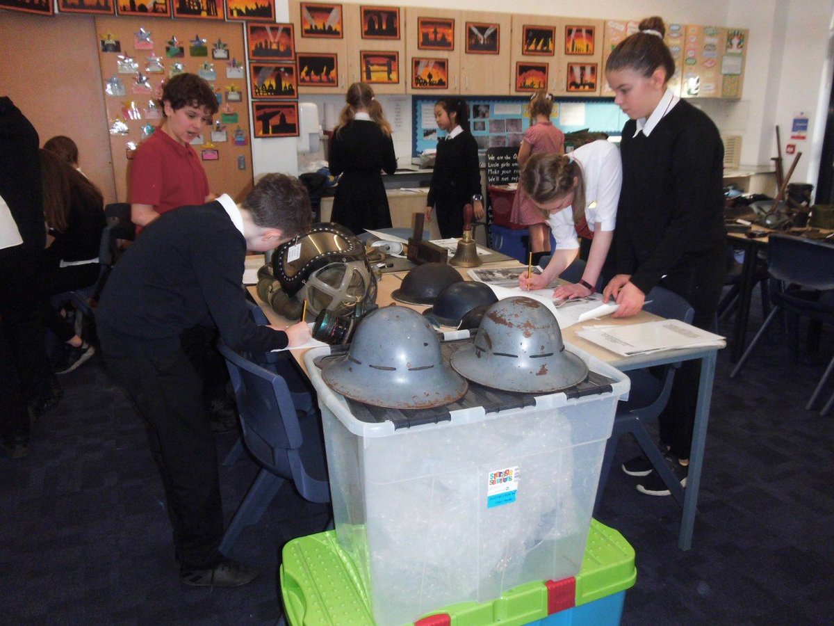 CarnegiePS's tweet photo. P6/7 and P7 have been getting the chance to have a hands on experience of what life was like during World War 2. #historycomesalive #museumintheclassroom #homefronthistories #soaringtosuccess https://t.co/armr9TNcqY