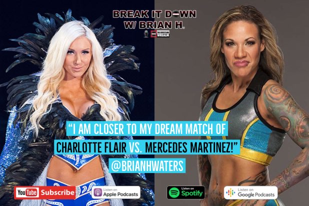 WrestlingWrealm's tweet photo. .@brianhwaters is excited for @RealMMartinez going to the @wwe and now wants to see her face  @MsCharlotteWWE

Episode 108
Anchor https://t.co/muPV4OJLAj
YouTube https://t.co/e9Jbnw7v2w
Spotify https://t.co/ZCiro1Z9q6
Apple https://t.co/rkIytuOzYx https://t.co/9BRRXJ7mZP