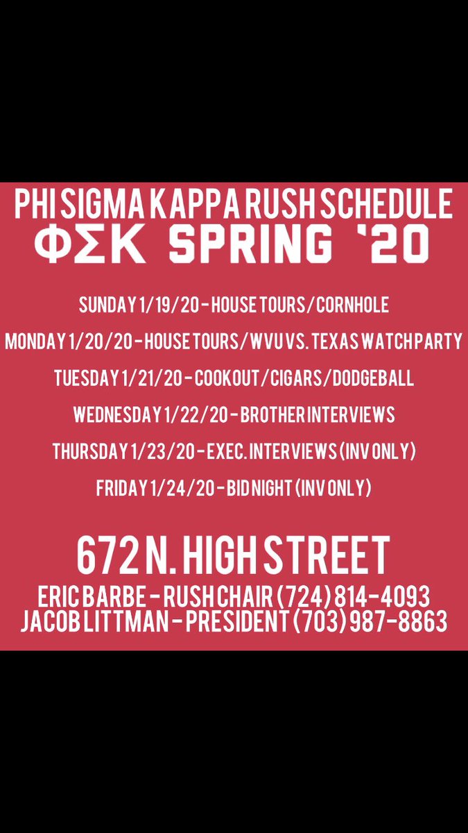 Don’t forget to stop by the house Sunday 1/19 for the start of spring 2020 rush !!