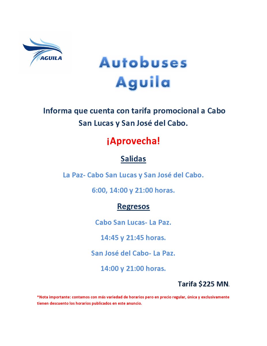 AUTOBUSES AGUILA no Twitter: 