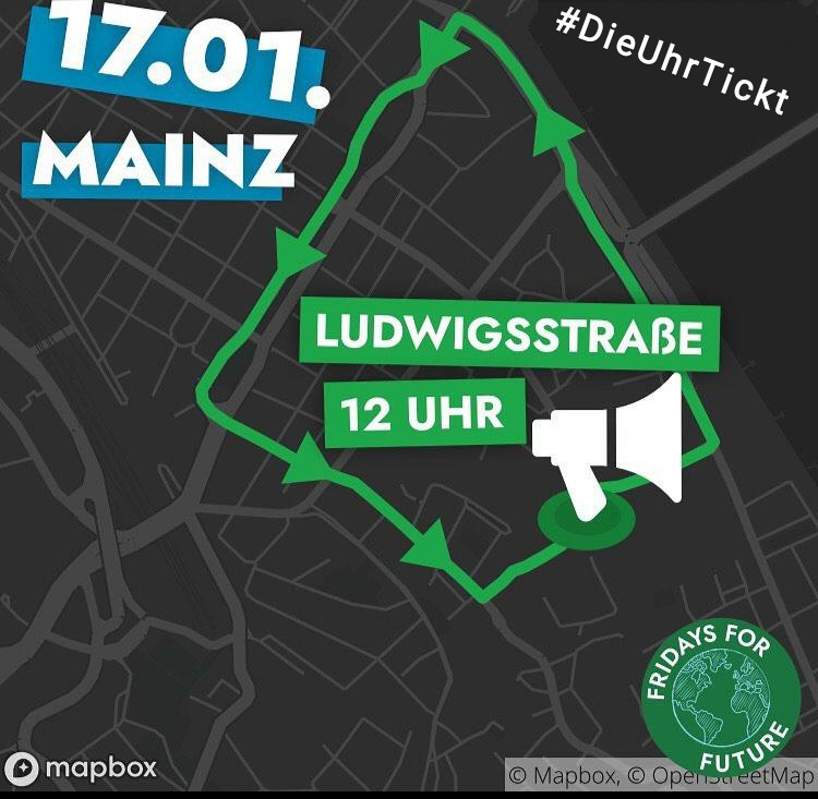 Wir sehen uns morgen ! 💚
Großdemo. 
Mainz. 
Alle Generationen.
17.01.2020

#FridaysForFuture #DieUhrTickt 

<a href="/pff_mainz/">parentsforfuture.mainz</a> <a href="/S4F_Mainz/">Scientists for Future Mainz/Wiesbaden</a> <a href="/FridayForFuture/">Fridays for Future Germany</a>