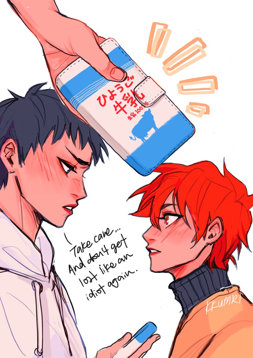 (pt2) just wanted draw the headcanon that hina's new phone case was a parting gift from tobio... ? i mean-just look at it