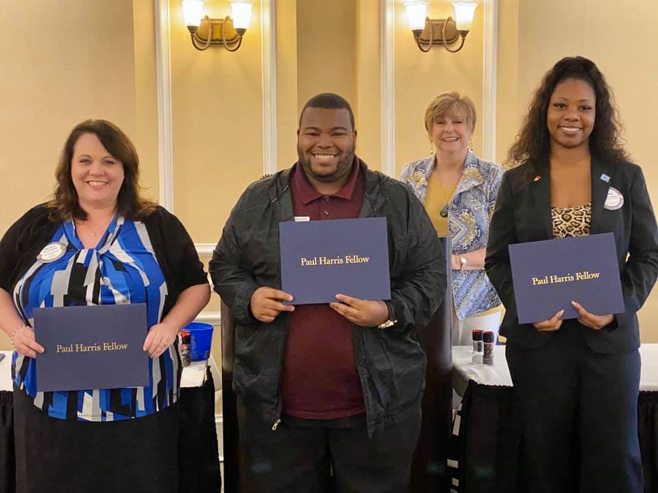 AmericusClub's tweet image. The Americus Rotary Club is now a 100% Paul Harris Fellow Club! Congrats to Nicole Kirksey, Qaijuan J Willis, and Jelena Hoston)! Rotary District 6900 #100percentPaulHarrisClub #serviceaboveself #AmericusRotaryClub