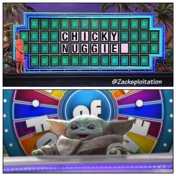 NotMeganAtFox1's tweet photo. Mind blown. #WheelOfFortune #BabyYoda https://t.co/pB5iOs0UnO