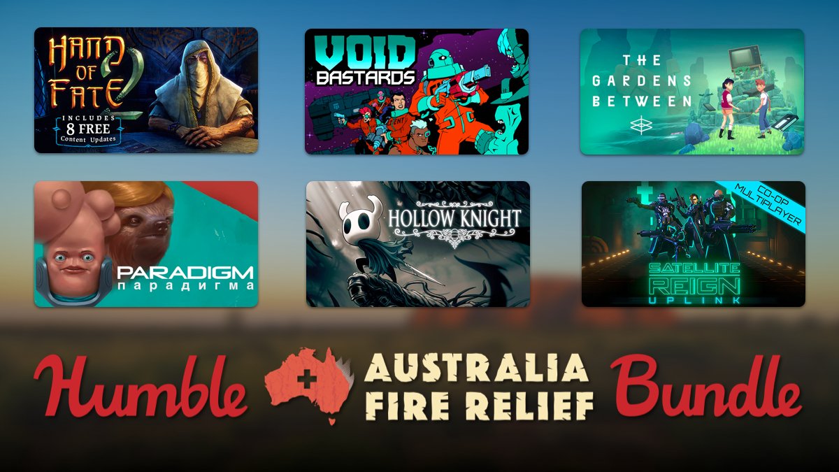 The Humble Australia Fire Relief Bundle has over $400 in incredible games for just $25. 100% of the proceeds go to help the wildlife and animals affected by the Australian bushfires. bit.ly/361kRch