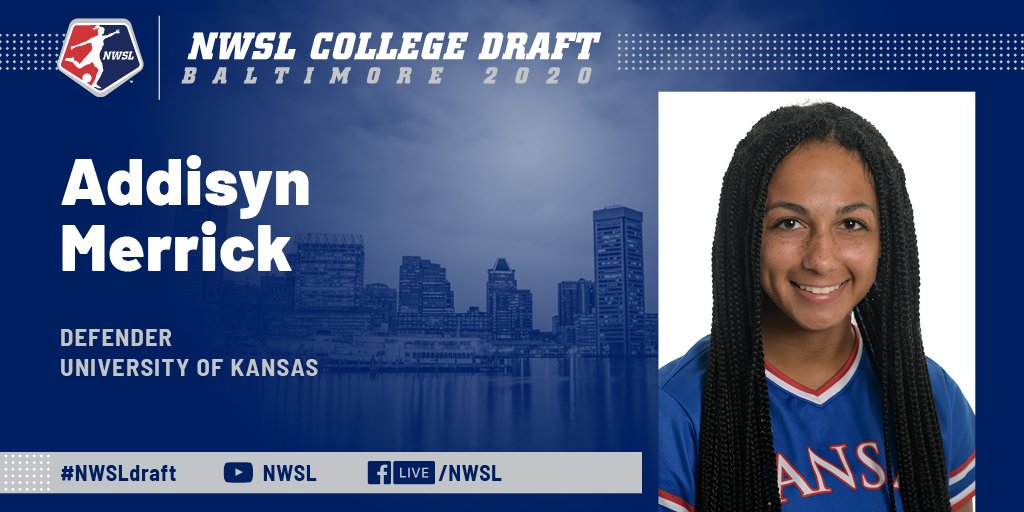 NWSL's tweet photo. Let's get the final round started!

With the 28th overall pick, @TheNCCourage drafts Addisyn Merrick. 

#NWSLDraft https://t.co/8rzk1FgMza