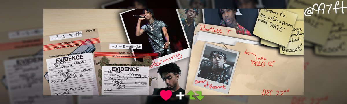 997ft's tweet image. polo g inspired twitter header for @Resort_Haze