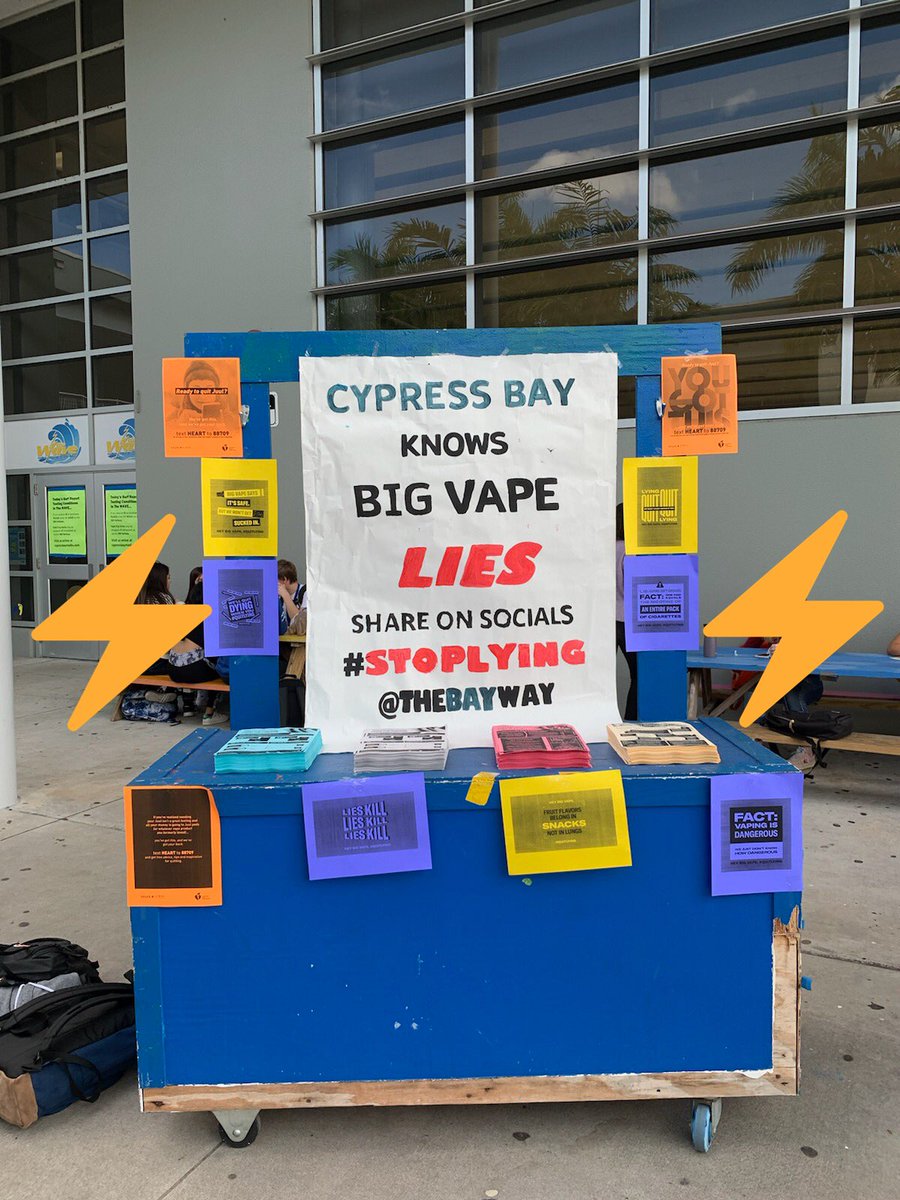 Cypress Bay Peer Counseling Anti-Vaping Information Booth #stoplying #TheBayWay