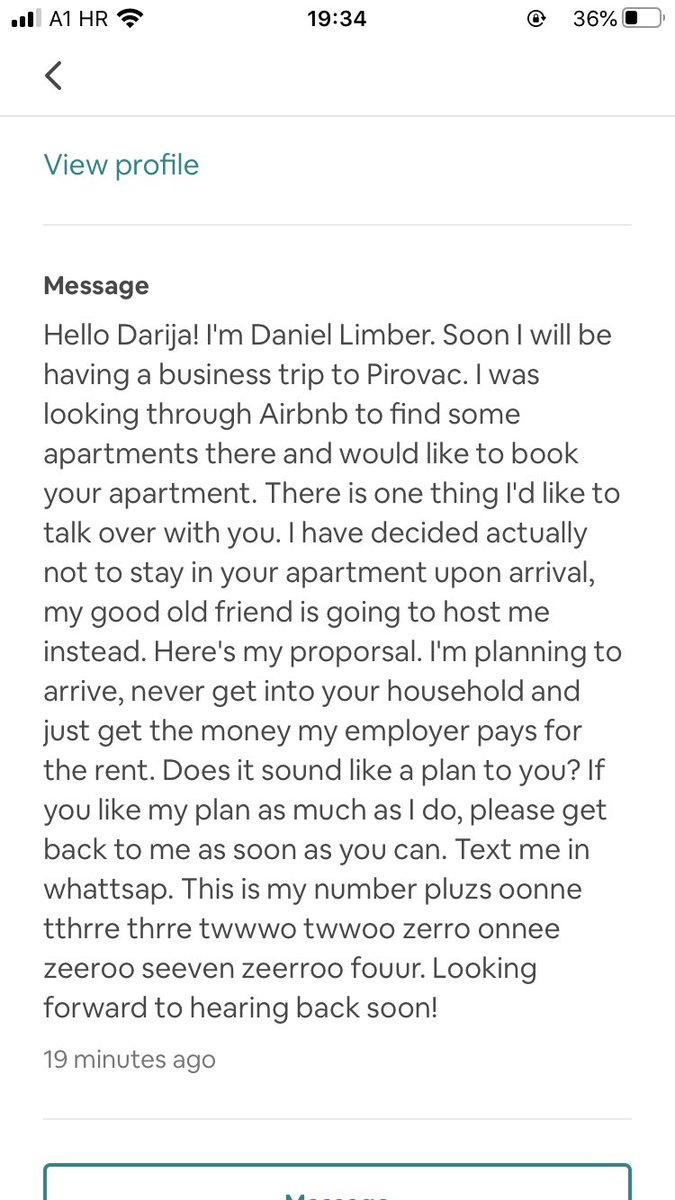 Something stinks here. Scam? <a href="/AirbnbHelp/">Airbnb Help</a> <a href="/Airbnb/">Airbnb</a> <a href="/e_kaspersky/">Eugene Kaspersky</a> #Croatia