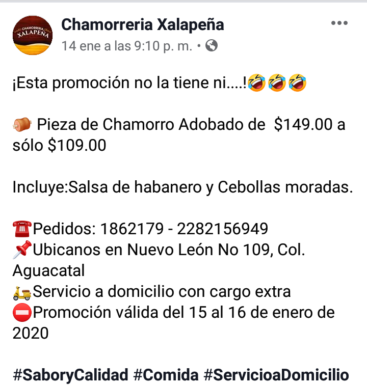 mazaflo's tweet photo. #FelizJueves #Xalapa #JuevesDeGanarSeguidores #Jueves de #promocion #deliciosos #Chamorros en #receta #Adobado de $149 a $109 contamos con #ServicioADomicilio #Pedidos 2281862179 #Whatsapp 2282156949 #Gastronomia #Veracruzana #Food #comida #Gastronomia #Veracruzana #BuenJueves https://t.co/8BEdbJ6XOb
