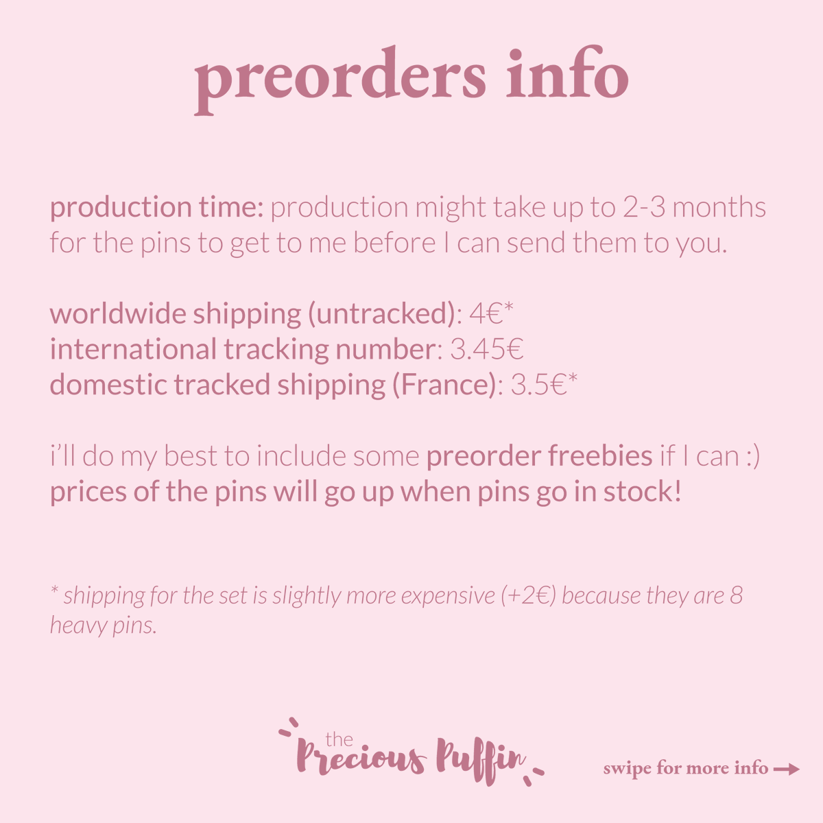 (Please RT 💕💕)
Shop is OPEN!
All the info are on the pictures 😊
thepreciouspuffin.bigcartel.com
Let me know if you have any question! Thank you 😘