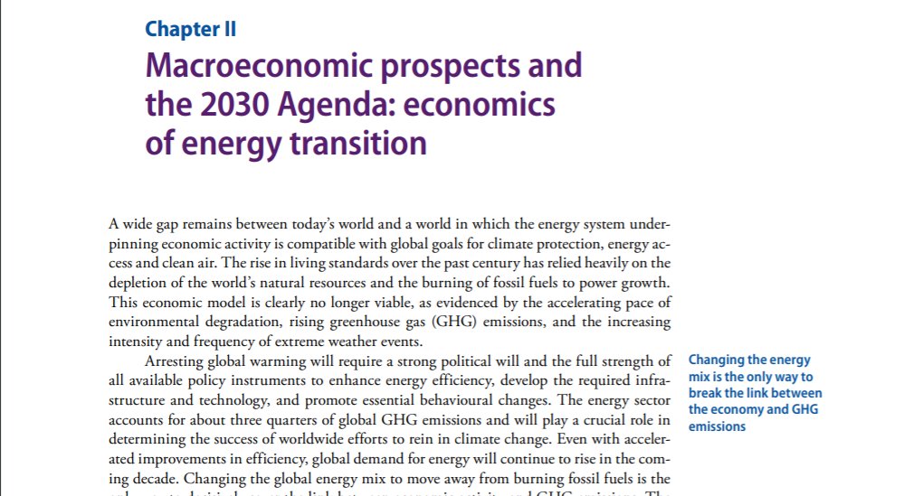 gpolicywatch's tweet photo. The @UN #WorldEconomyReport notes that for climate conscious economic growth to be realized, it will "require massive adjustments in the energy sector, which currently accounts for about three-quarters of global greenhouse gas emissions" https://t.co/rVOP0O0C0o https://t.co/eVfDOWsLHS