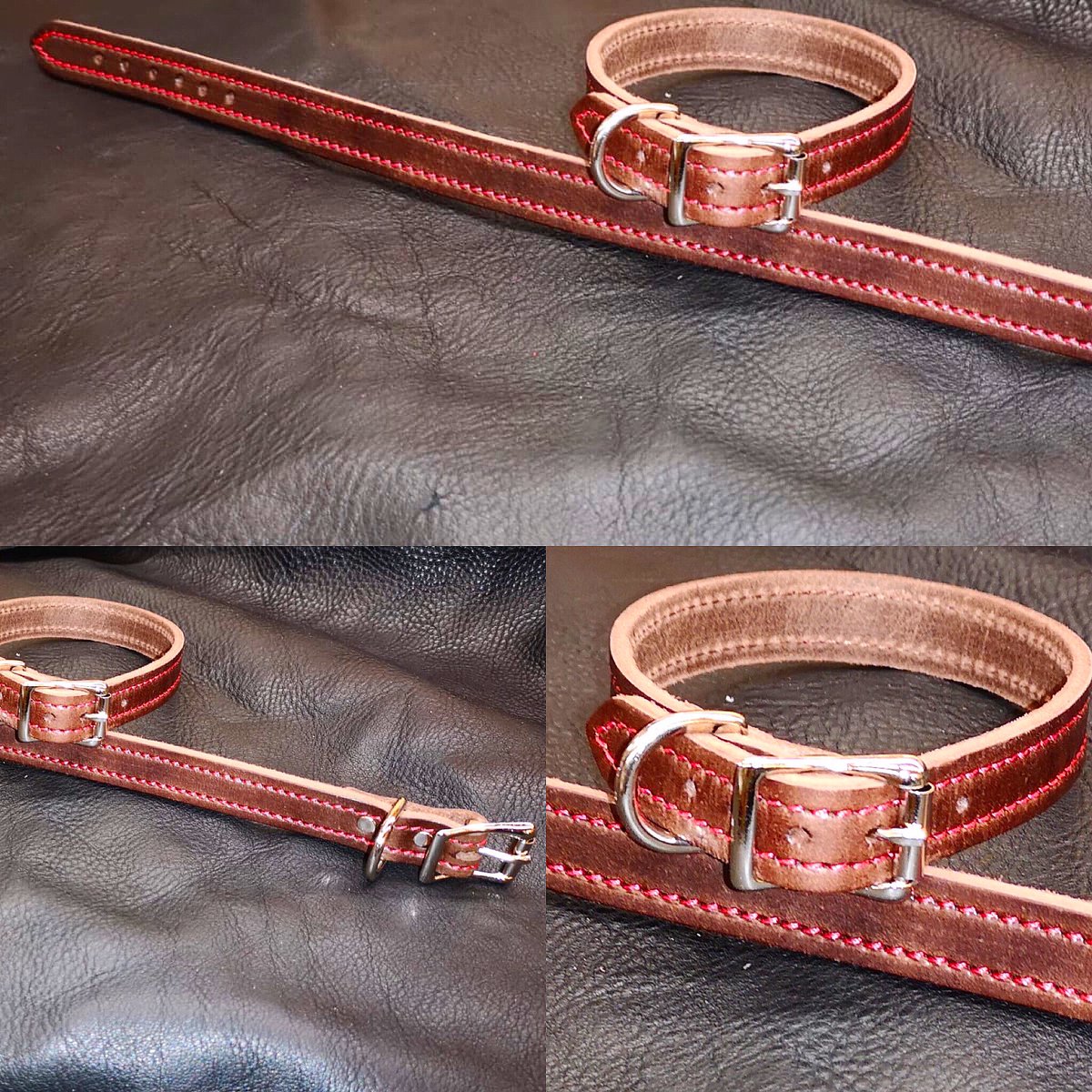 Belts_n_things's tweet photo. Who needs a new dog collar 🙋‍♀️🙋‍♂️   #dog #dogcollar #brown #red #stitching #madeinengland #bespoke #personalised #leather #new https://t.co/yqDEQPtxmG