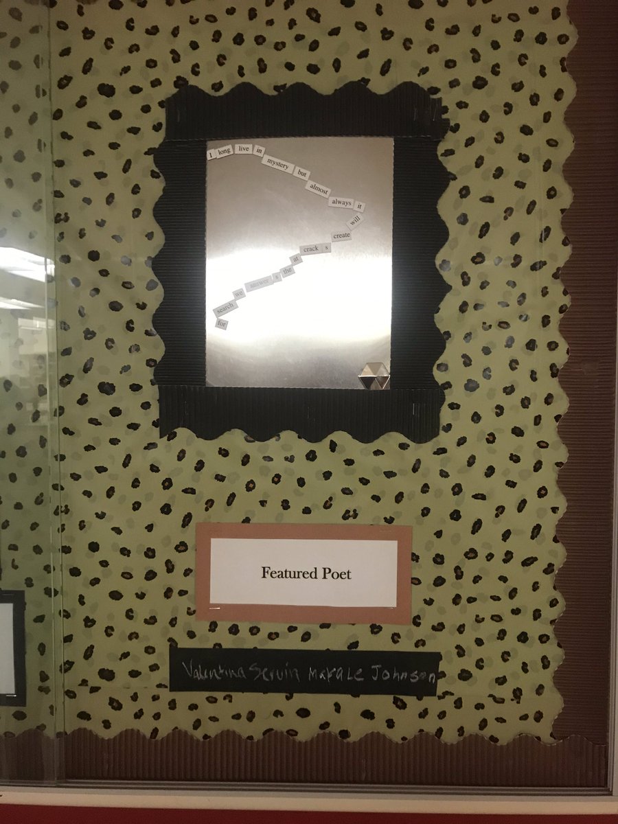 jaglibrarians's tweet photo. Cold, rainy days are perfect for writing poetry with a friend. Take our magnetic poetry challenge and see your creation displayed in the #jhhslib. #misdlibraries #HornJags #TogetherWeWillJFL #jaguarproud https://t.co/jrz9Ddf9lK