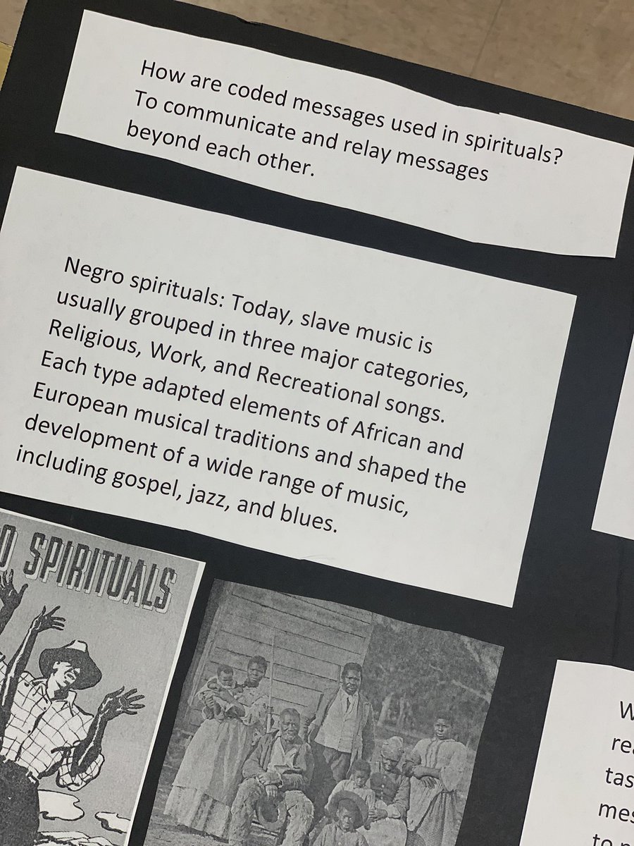 Arts_SWA's tweet photo. Let’s talk about coding! Our 8th grade ethnomusicologists are currently analyzing coded messages through their understanding of slavery &amp; the African-American Spiritual. #Rigor #Connection #SWArts https://t.co/17gPgCahr7