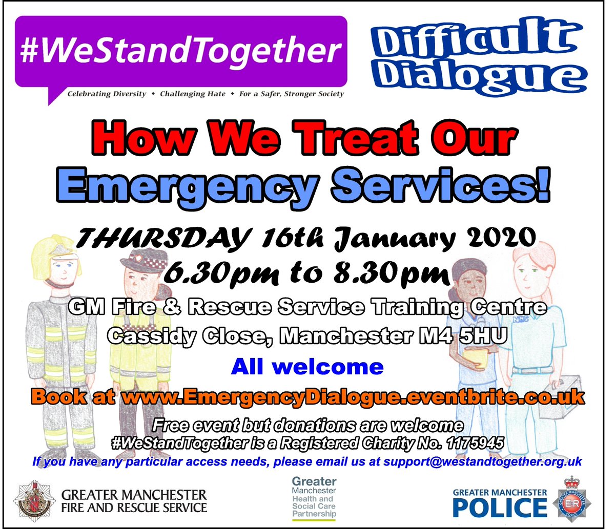 WeStandTogether's tweet photo. Groups at #WeStandTogether's #DifficultDialogue @manchesterfire discuss 'How We Treat Our Emergency Services'.
Over 40,000 attacks in 2019, which can't be acceptable.

@gmpolice @GM_HSC @ParamedicsUK @NHSEngland @greatermcr @MayorofGM @NWAmbulance @MENnewsdesk @gmcvo @FN4M @gmyn https://t.co/pC6xmgn7tQ