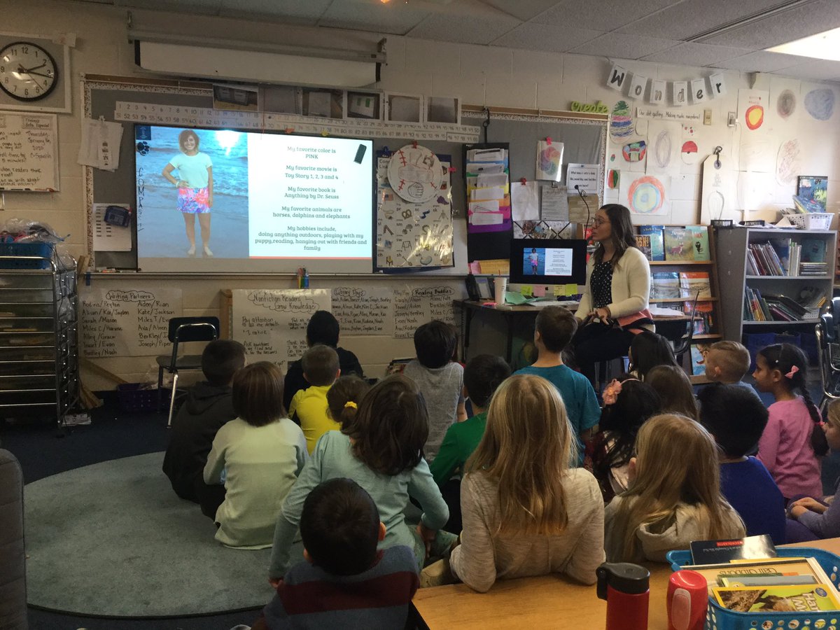Higginbotham2nd's tweet photo. Learning more about Ms. Larrick, our new student teacher, welcome to our class! https://t.co/tnxsJho0eS