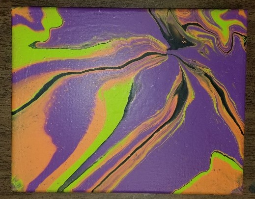 WhitewoodLib's tweet photo. Our first Paint Pour of 2020 and wow fun. This was a School group and we did 8" by 10" canvas with 2oz of paint in 4 colors and got very different results I am thankful my board gives me freedom to have programs at the library that not only are successful but have a waiting list https://t.co/r4MEnzdi9W