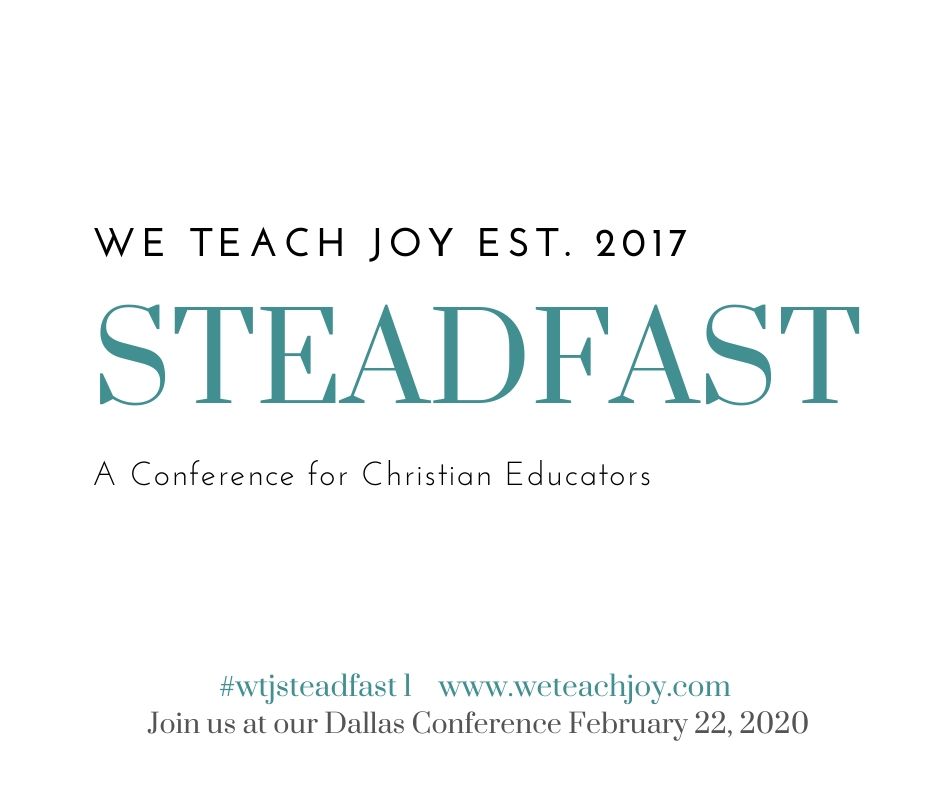 weteachjoy's tweet photo. There are so many reason we need to get together on 2.22.2020. #1 so we can celebrate Jesus and the awesome things He is doing in our classrooms. #weteachjoy #steadfastconference https://t.co/v3ERDPMBcu https://t.co/3r4cW4ndwq