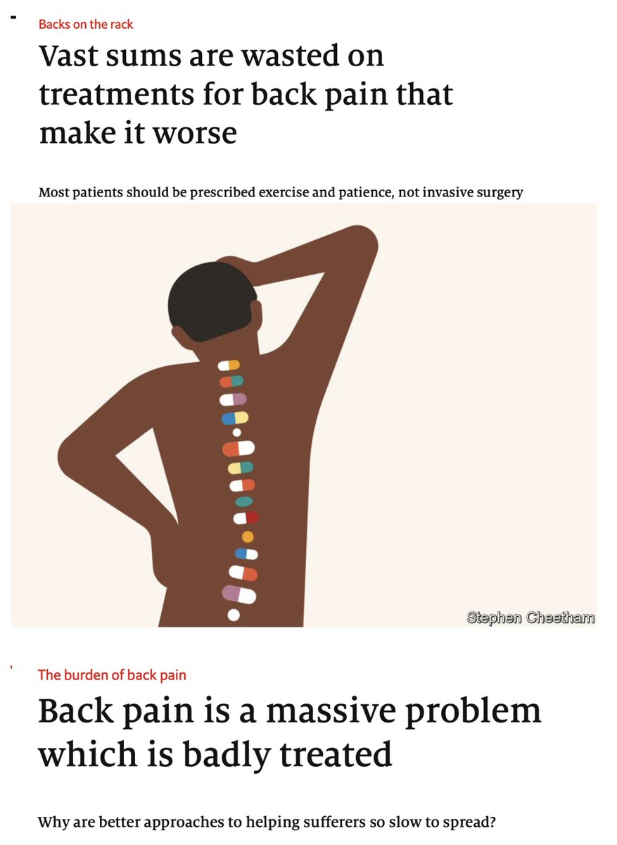 Eric Topol (@erictopol) on Twitter photo "Americans spend $88bn a year to treat back and neck pain—almost as much as the $115bn spent treating #cancer." And most of the treatments don't work or make things worse.
economist.com/leaders/2020/0…
economist.com/briefing/2020/…
<a href="/TheEconomist/">The Economist</a> "Americans spend $88bn a year to treat back and neck pain—almost as much as the $115bn spent treating #cancer." And most of the treatments don't work or make things worse.
economist.com/leaders/2020/0…
economist.com/briefing/2020/…
<a href="/TheEconomist/">The Economist</a>