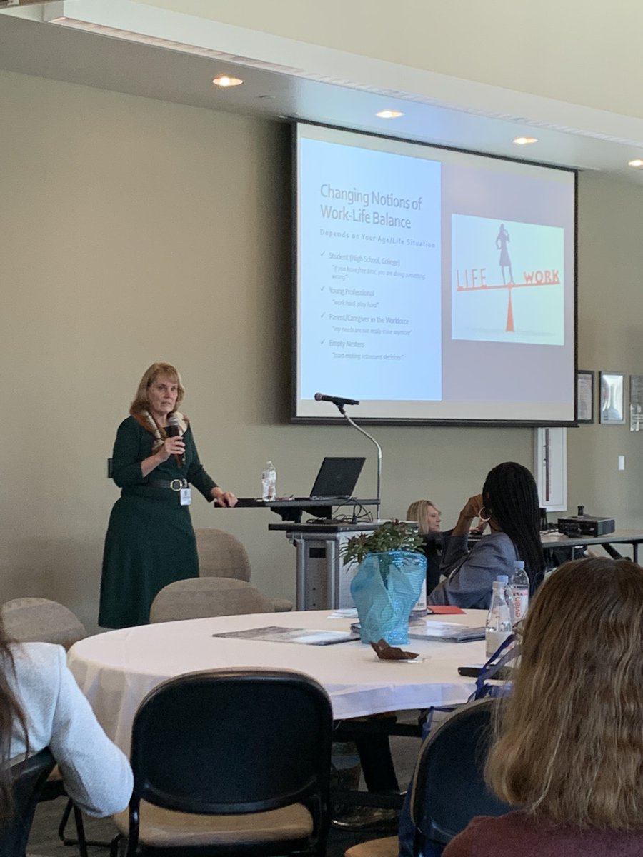 KimbyWay's tweet photo. Hearing about Work-Life-Balance from Cathleen Pieroni at the #WomenInWater Symposium. Very helpful in my new role as a working mom. https://t.co/r1yIxC83VK