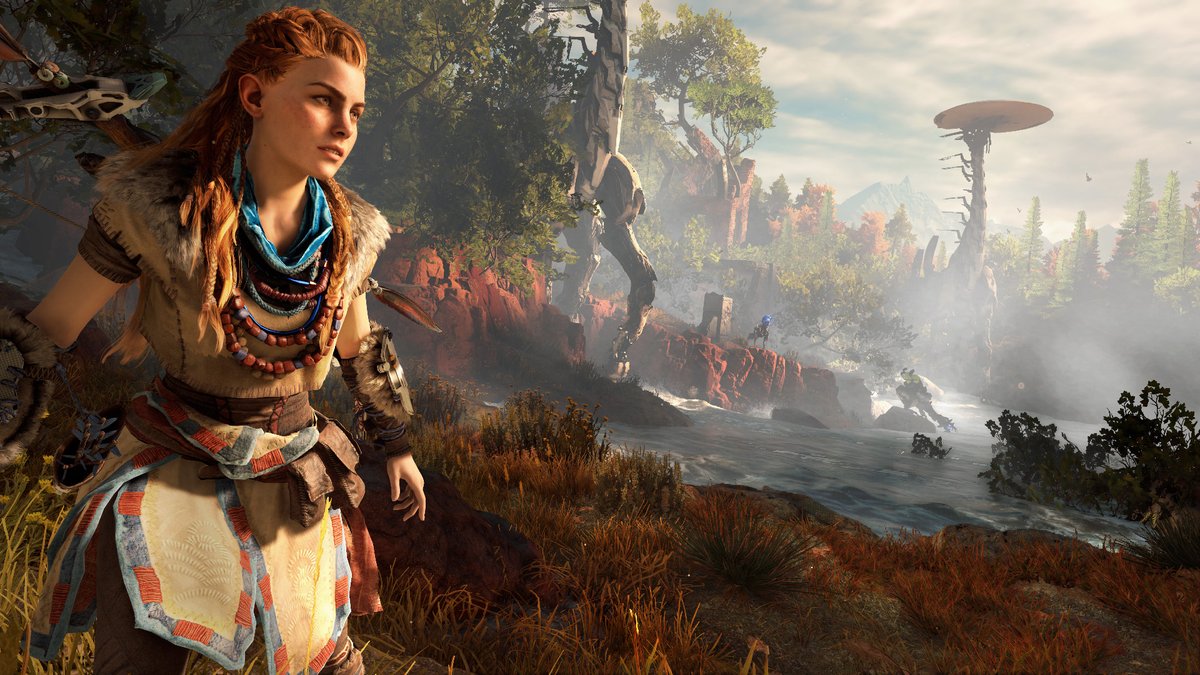 verge's tweet photo. PS4 exclusive Horizon Zero Dawn reportedly coming to PC later this year https://t.co/LeNkH5pFEm https://t.co/SNTYJjIRXF