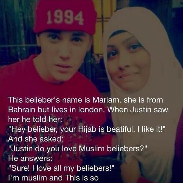 تقبل وحب جاستن للمعجبين المسلمين. https://t.co/pbNOMbW2bi