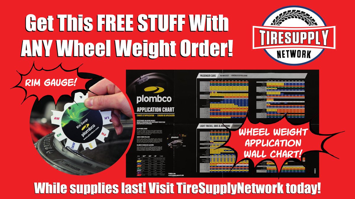 TireSupplyNet's tweet photo. Visit https://t.co/XwhbV7yJFf and order some wheel weights!
*
@plombco
#mobiletireshop #tirerepair #tiresupplies #wheelweight #wheelweights #tpms #tireshop #tire #usedtires #usedtireshop #llantas #llantero #neumaticos #tiretech #tireservice #wheelservice #free #tiresupplynetwork https://t.co/52XZ1mfG8h