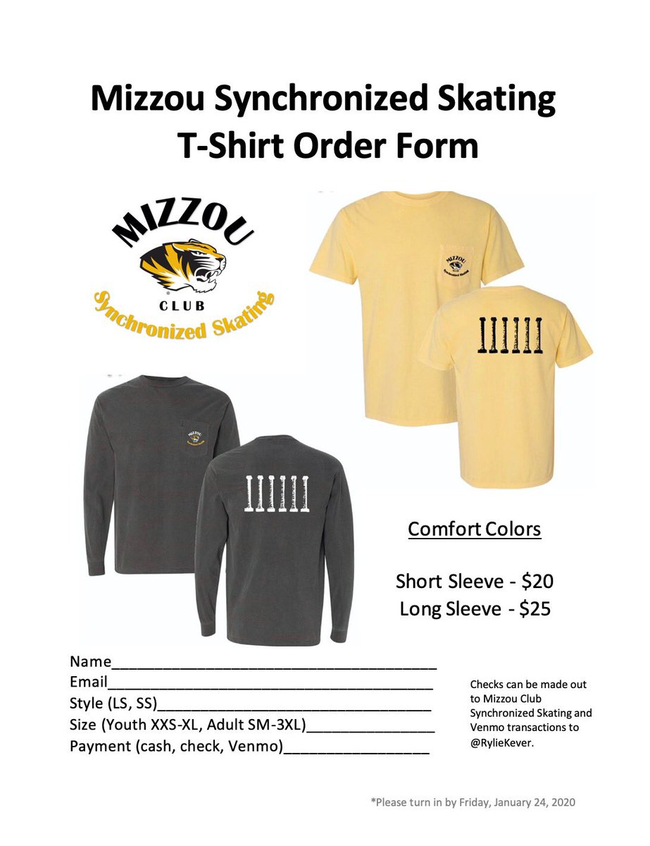 MizClubSynchro's tweet photo. Looking to show your Mizzou Club Synchro pride? Support us through your purchase of a club t-shirt!💛 ORDERS DUE BY FRIDAY, JANUARY 24❗️

Message us or check Facebook or Instagram for additional information! https://t.co/qD9csXAyF7