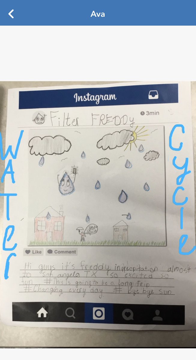 These water cycle Instagram posts are hysterical! They are all so unique to their personalities! #fortconchoiuniversity