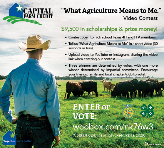 Calling all <a href="/Texas4H/">Texas 4-H</a> and <a href="/TexasFFA/">Texas FFA</a> members! It's contest time again! Get those videos ready, contest opens Feb 1! bit.ly/2u4hcNq