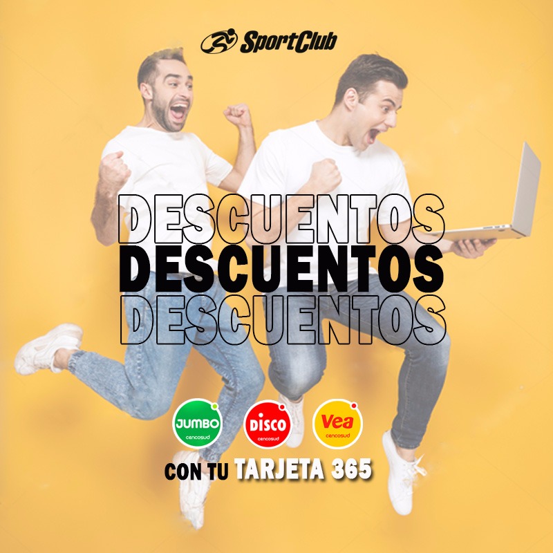 SC_Barracas's tweet photo. ¿Ya descubriste tus dtos en los principales supermercados solo por ser socio de SportClub? 🛒
Con tu Tarjeta 365 tenes el 15% OFF en Jumbo los lunes y miércoles, en Disco los martes y jueves y en Vea los lunes y jueves 💳
La Familia SportClub sigue sumando beneficios para vos! 💲 https://t.co/XavjgdWykS