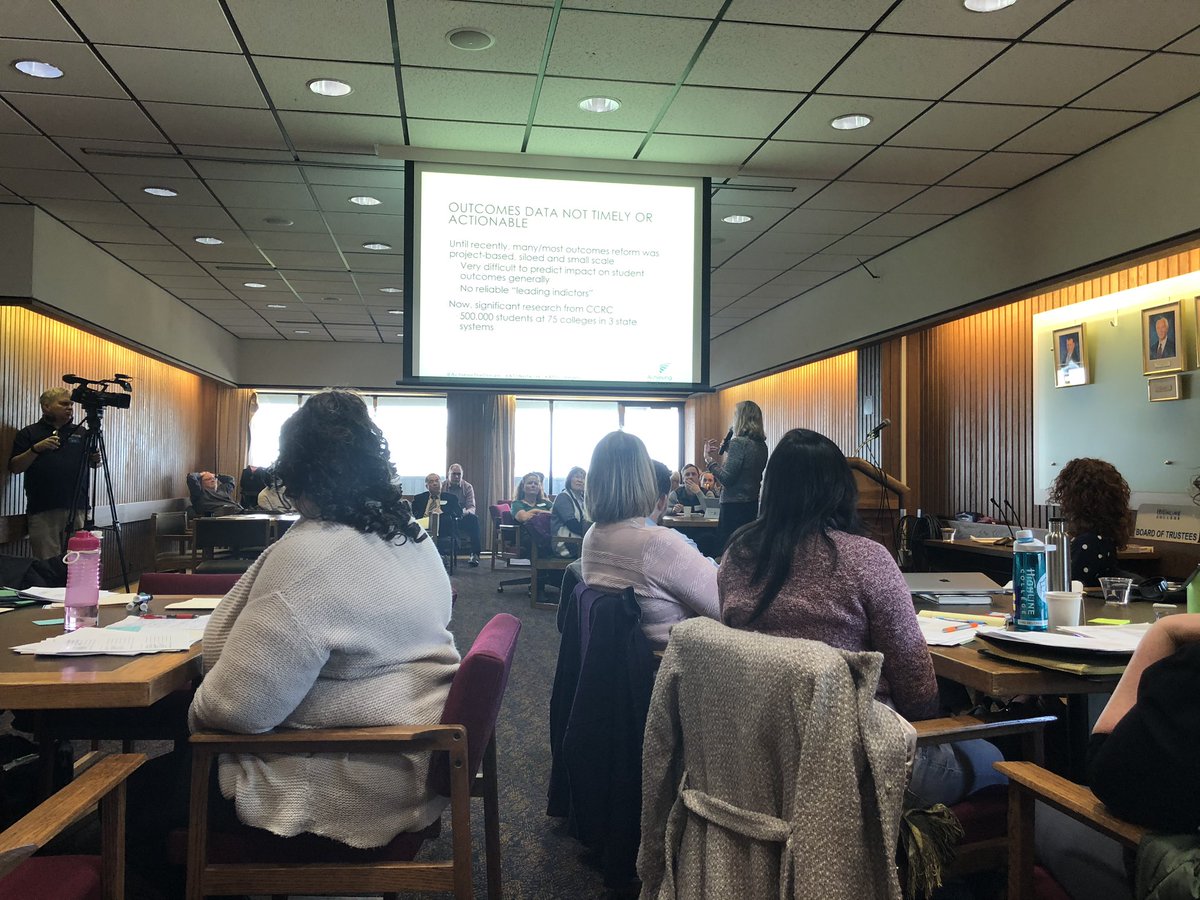PresMosby's tweet photo. Guided Pathways Kickoff @ Highline. 2 day campus event - packed room facilitated by Achieving the Dream. Excited for our college. #TBirds, #studentssoar https://t.co/wtTdeSOFup