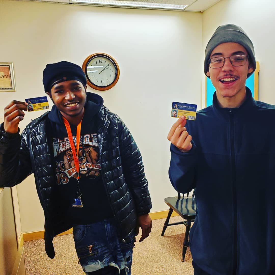 Ptech_Buffalo's tweet photo. P-TECH goes off to college! Our BEGREEN Building Trades students who just graduated @MackHighSchool in June are now starting at @AlfredState! We have 5 students now enrolled as freshmen!  @AlfredStateCD  @CTE_Buffalo @Buffalo_Schools @PTECHNETWORK #buffalony #constructionjobs https://t.co/qY67mIMenX