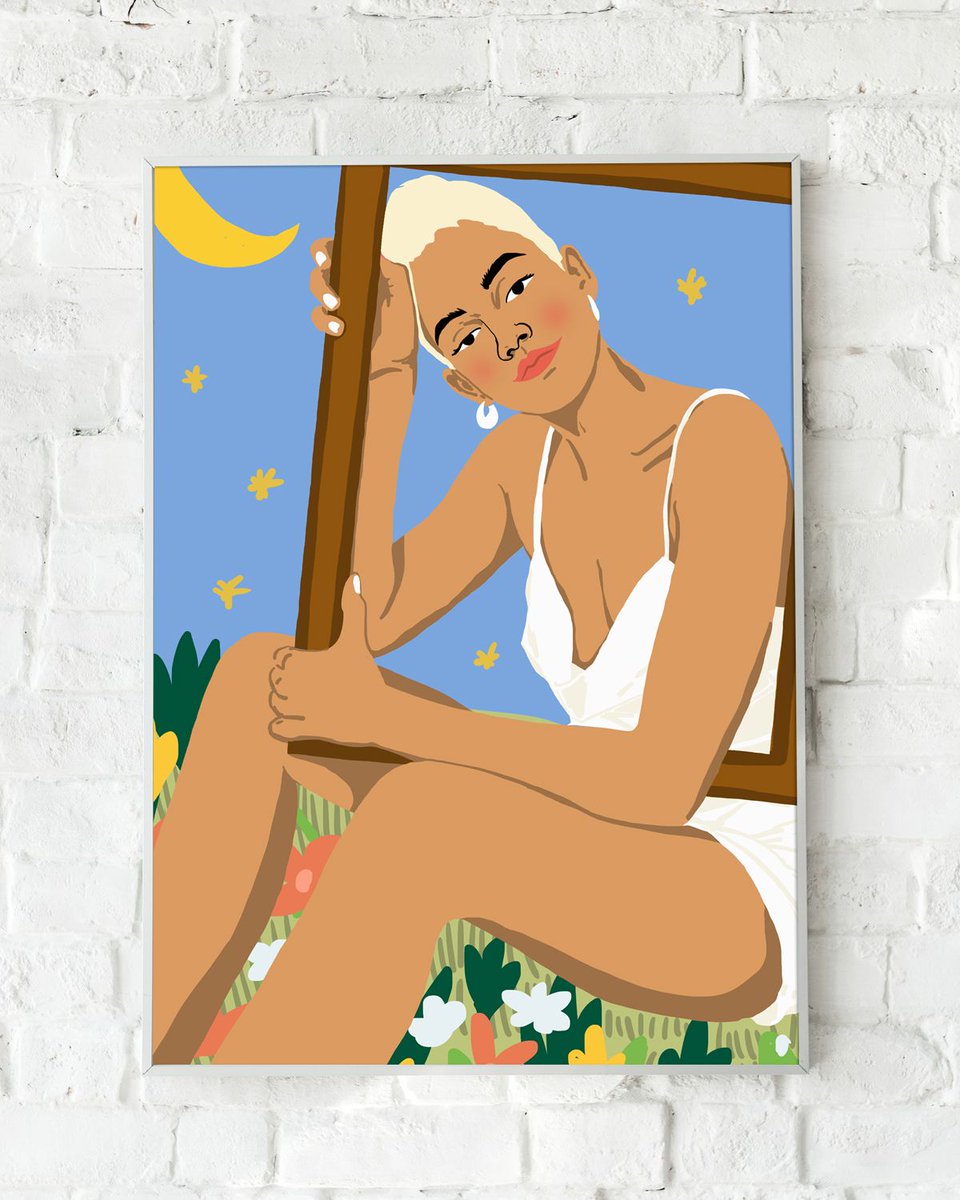 83oranges's tweet photo. "The Moon and All Her Stars"
Shop print here: https://t.co/7Z7JB99Apy
.
.
.
#contemporaryart #emergingartist #painting #artist #illustrator #girlillustration #emergingillustrator #artforsale #creativespace #femaleillustrator #modernbohemian #blonde #83oranges #society6 #buyart https://t.co/0853A4KY1Y