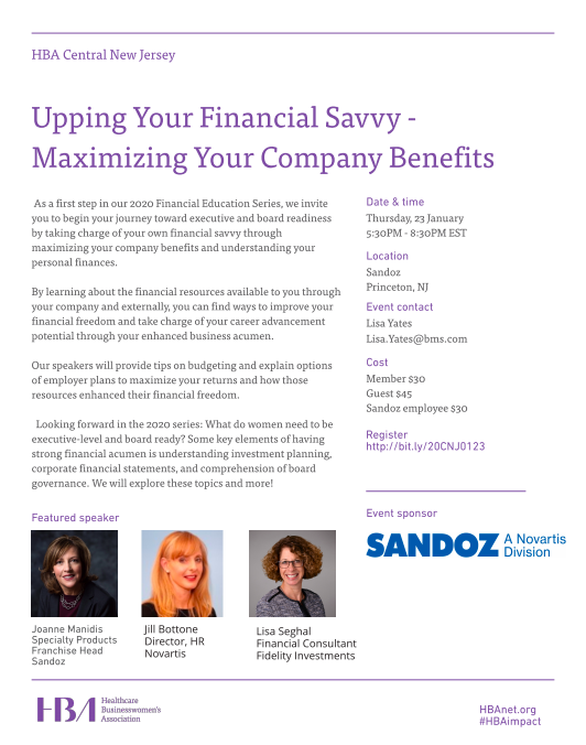 HBANY_TriState's tweet photo. Up your financial savvy in 2020 by signing up for the first event of the Financial Education Series! Learn about financial freedom and ways to advance on a personal and professional level. Sign up at https://t.co/5b7iyAQoEw and for more info and details #HBAimpact #HBACNJ https://t.co/Wn3ktQzeAA