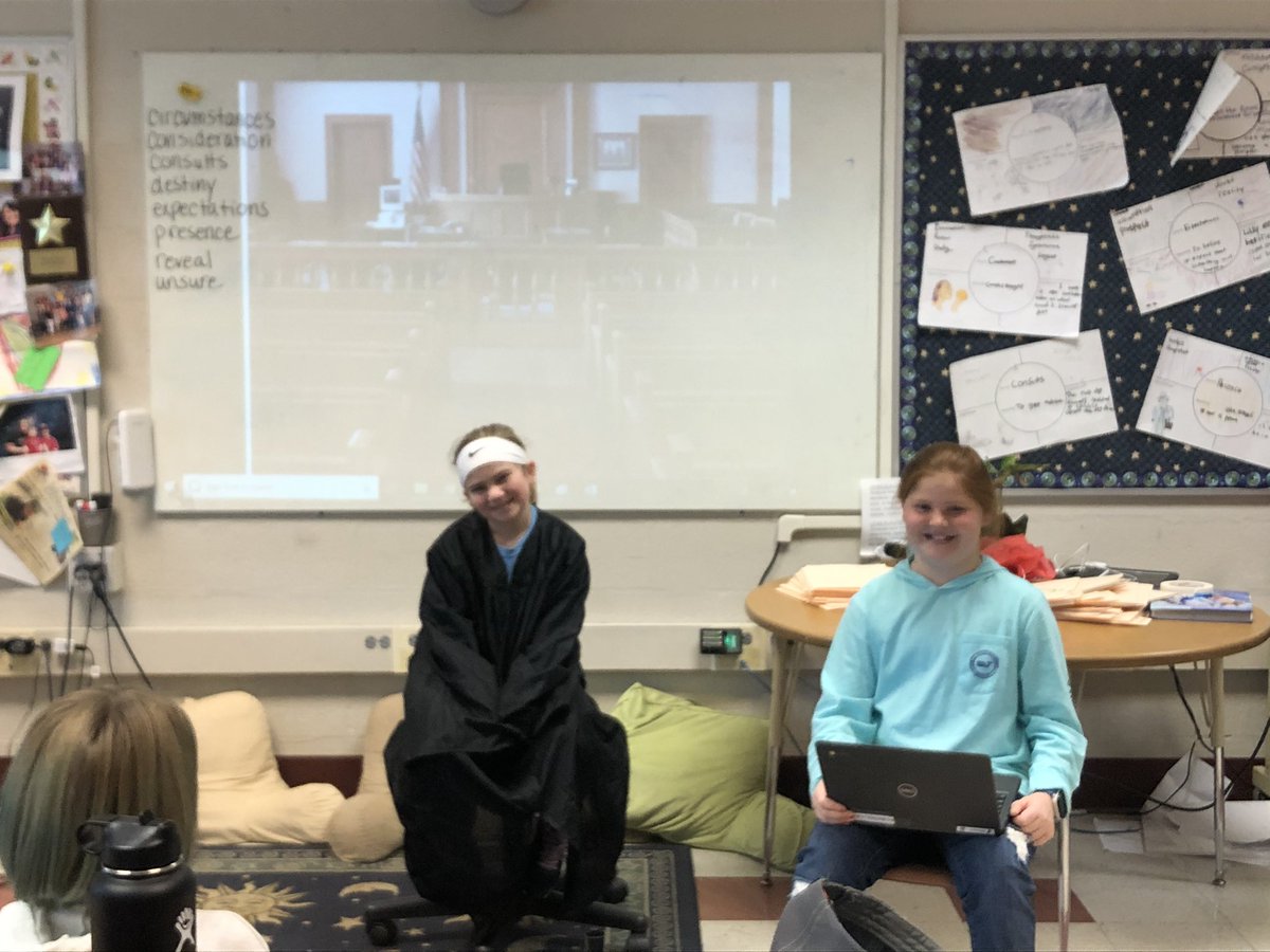 mrsdifonso's tweet photo. Wrapped up our mock trial for the Boston Massacre today! The jury, judge and witnesses were awesome! I even channeled my inner John Adams as lawyer. #WeAreBES #makingitmeaningful #guiltyornot #wherewereyouonmarch5th https://t.co/F0jZ5b352W
