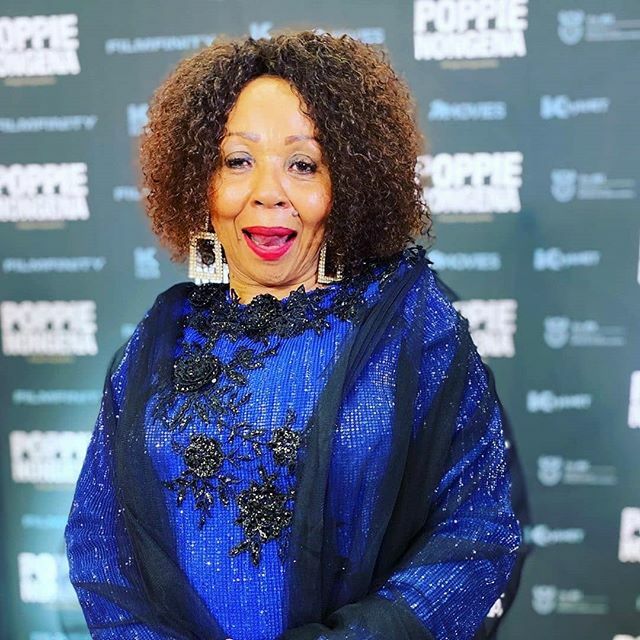 Credit to <a href="/poppiefilm/">Poppie Nongena</a> : #PoppieNongenaFilm #Premiere: The one and only, formidable #NomsaNene portraying the character Lena. 
<a href="/missnomsanene/">Nomsa Nene</a> ~~~
#redcarpet #filmpremiere #ourstories