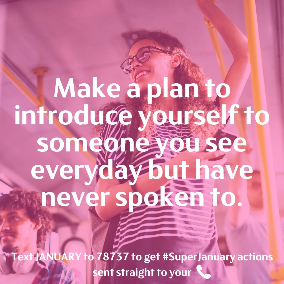 supermajority's tweet photo. Yesterday we asked you to reach out to people in your network and ask them to vote.  

Today’s #SuperJanuary action is to make a plan to introduce yourself to someone you see everyday but have never spoken to.👋🏾 https://t.co/TI5yuJPnB5 https://t.co/NFSPIx6Fon