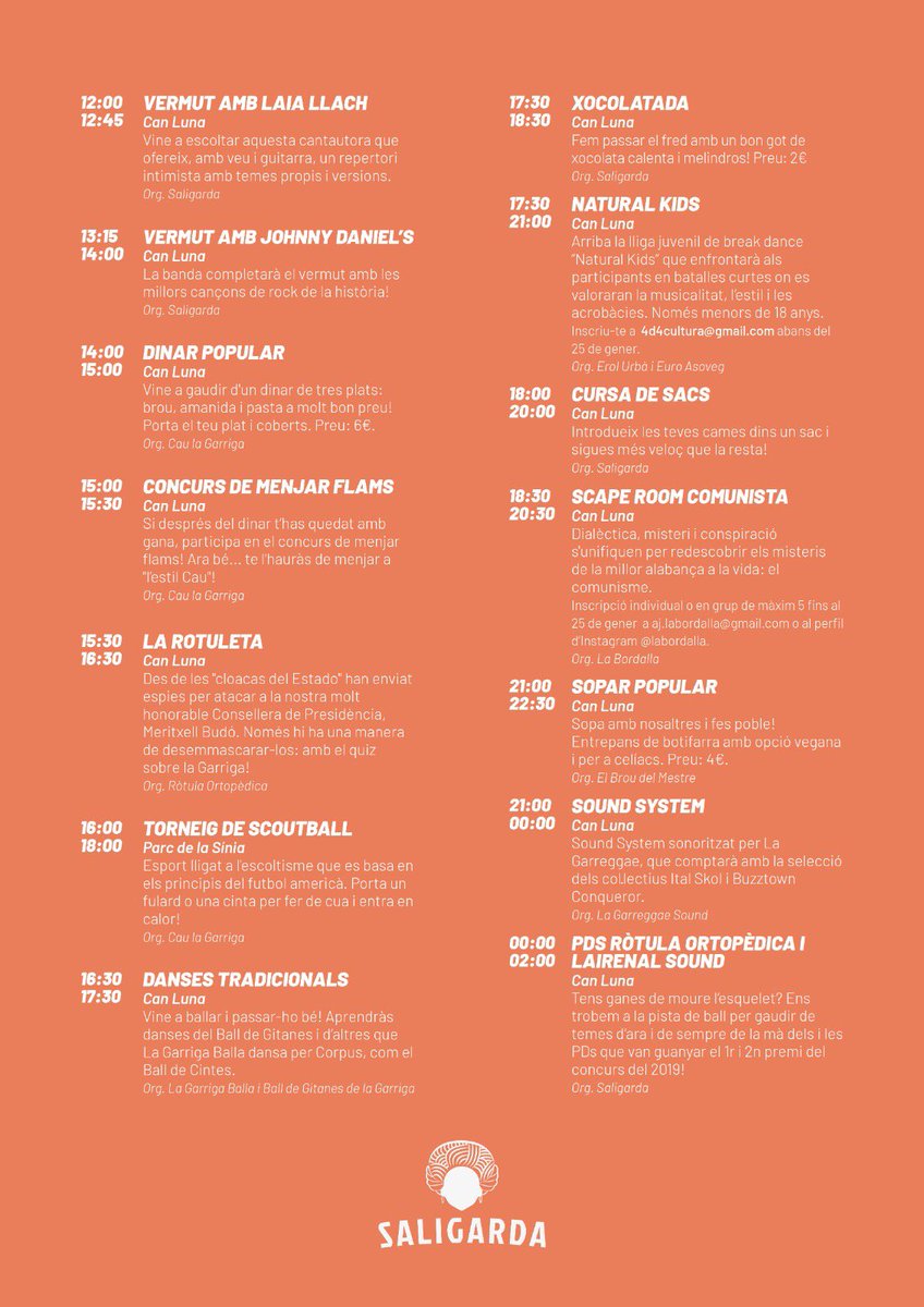 SaligardaLG's tweet photo. 😍🥳 Ja teniu disponible el programa d’activitats del #Malhivern2020 https://t.co/wRgGOsbkwh