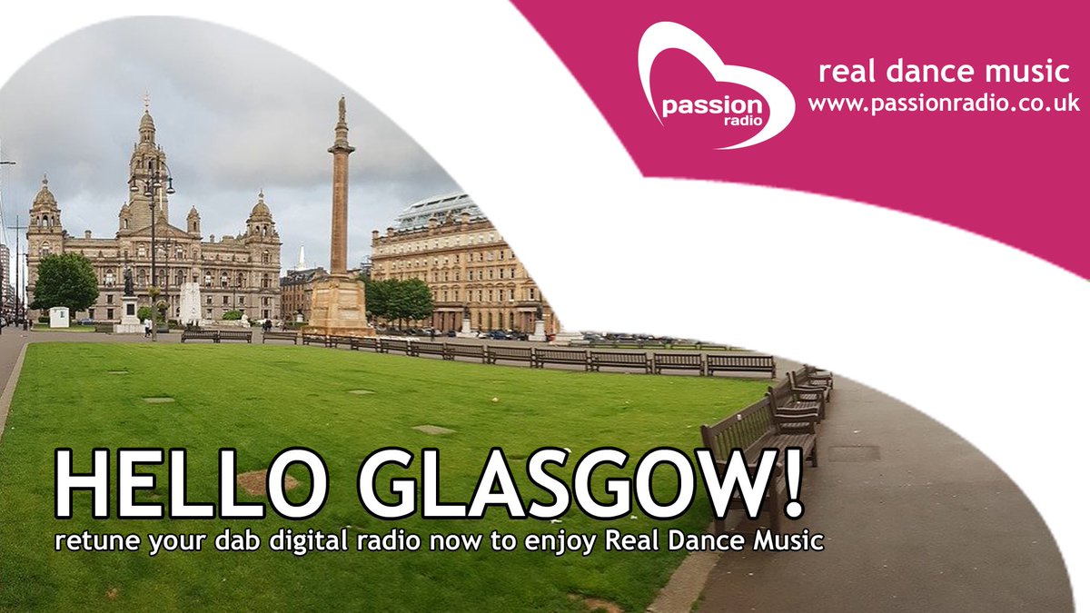 Excited to announce we’re expanding our DAB coverage... Hello Glasgow! Retune your DAB+ digital radio to find Passion Radio in your channel listing, and keep listening for the launch of our full programme schedule soon!