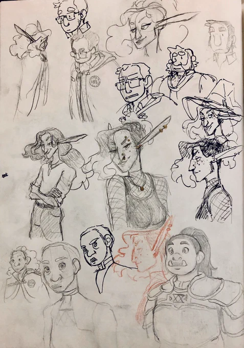 Also an assortment of sketchbook pages since I haven't had the chance to do digital versions of a lot of these yet 