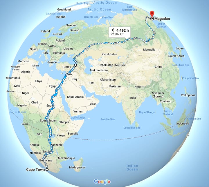 tdpbilgi's tweet photo. Rusya’dan başlayıp Güney Afrika’ya giden bu yol, Dünya’da yürünebilir en uzun yoldur. https://t.co/16PVBzEk3L