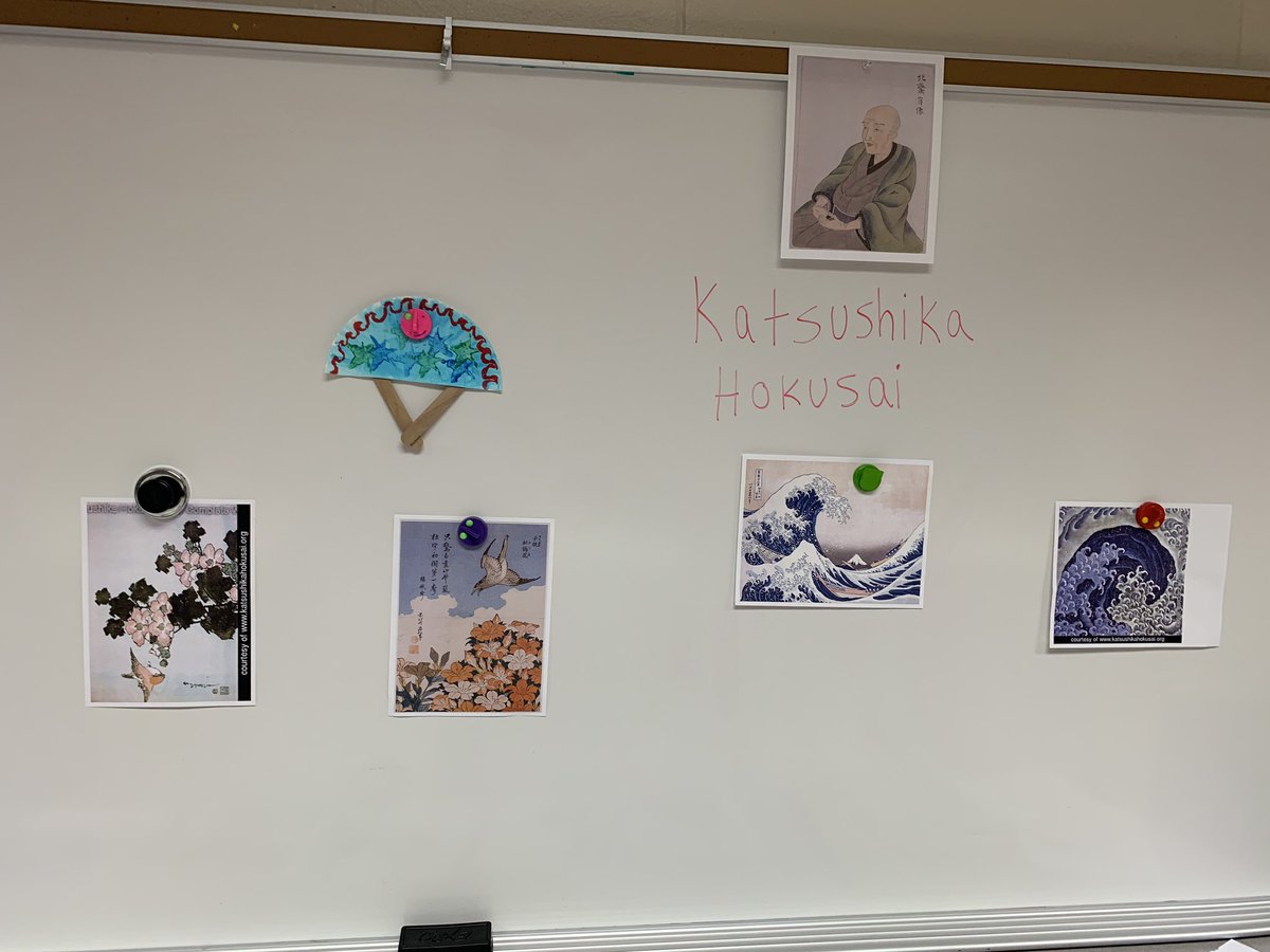 Swerdloff_Class's tweet photo. Learning about Japanese artist Katsushika Hokusai during Art Masterpiece. Thank you to our parent volunteers! @HumbleISD_HHE #GlobalCitizen https://t.co/gNPI8aIvVI