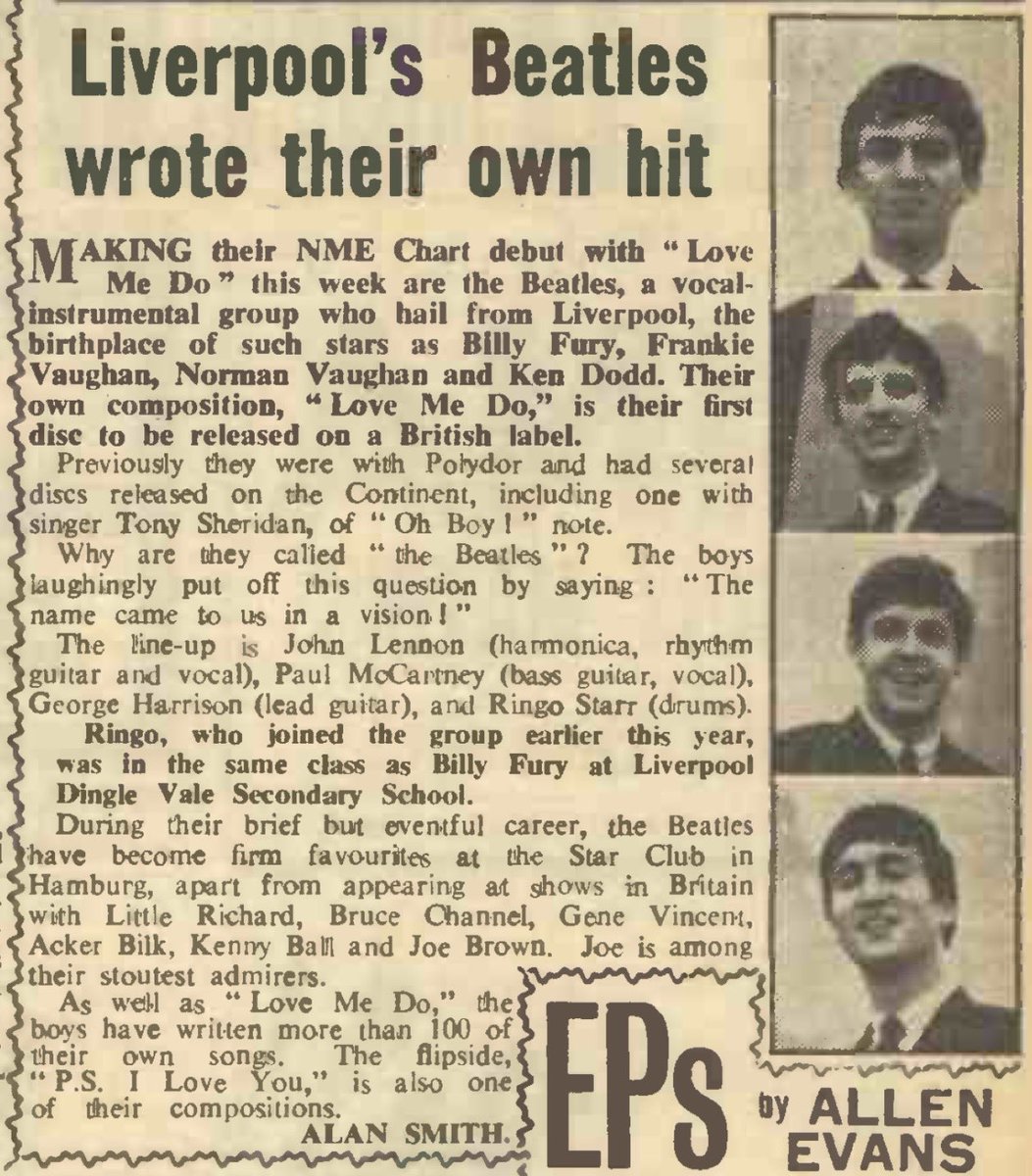 "Liverpool's Beatles wrote their own hit". Blimey. ⁦<a href="/BillyFuryMuseum/">Billy Fury Archive</a>⁩